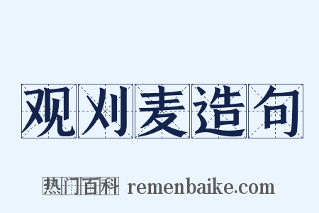 观刈麦造句是什么意思的图片